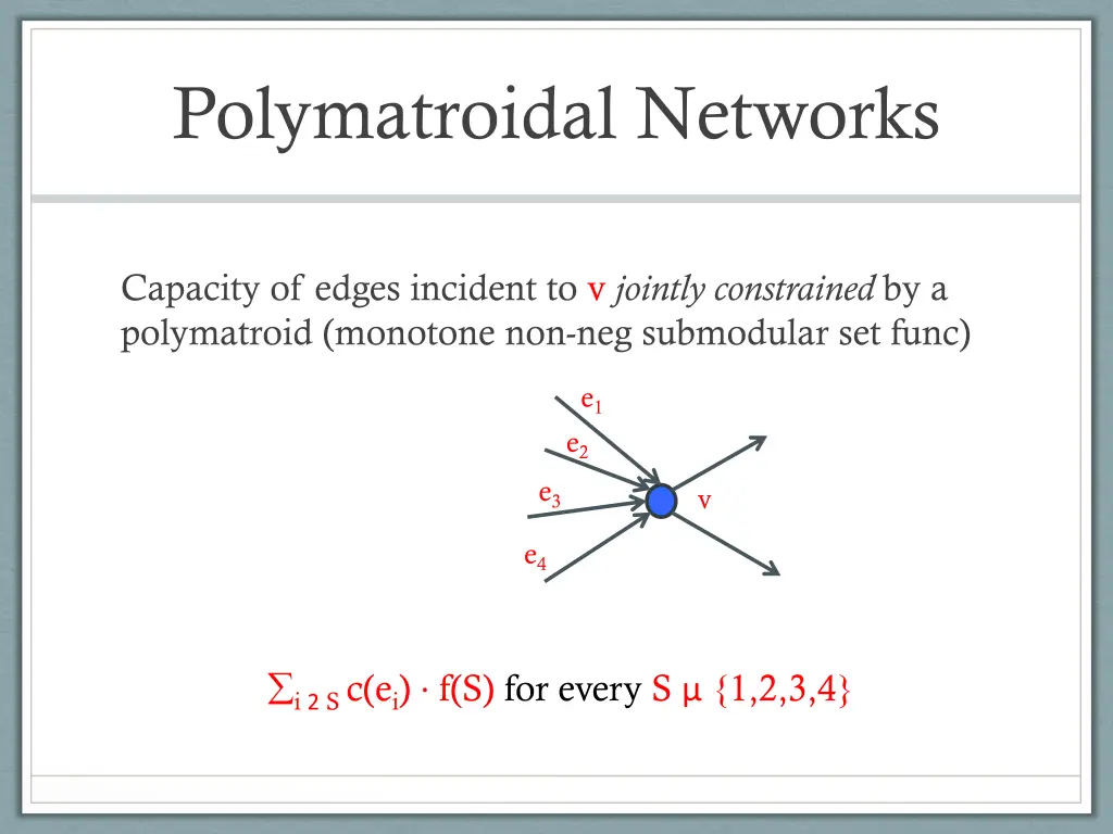 polymatroidal networks