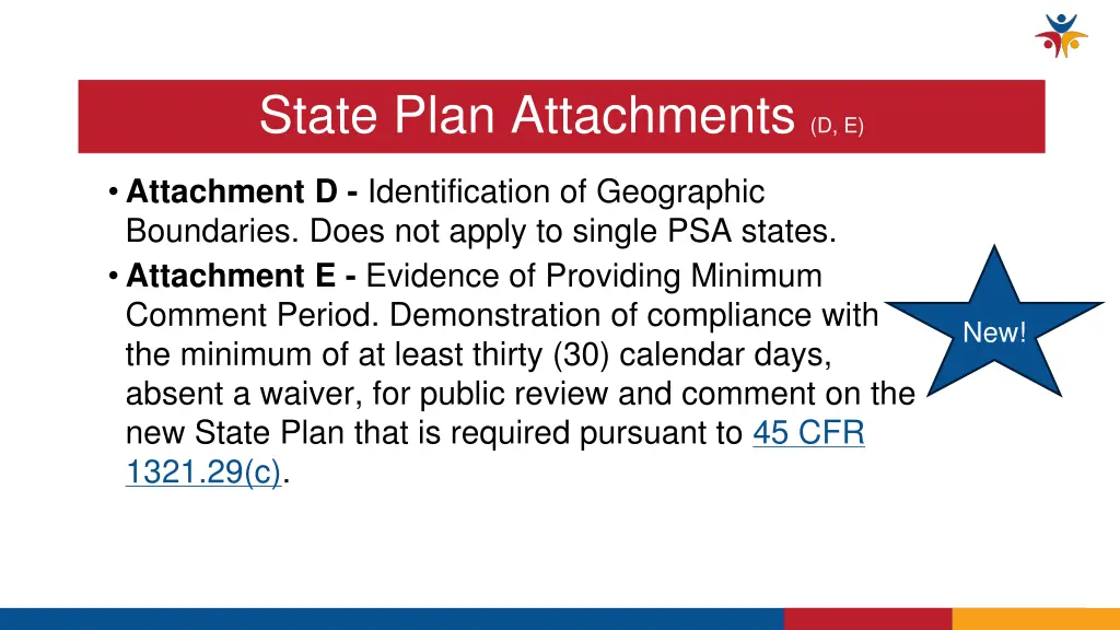 state plan attachments d e