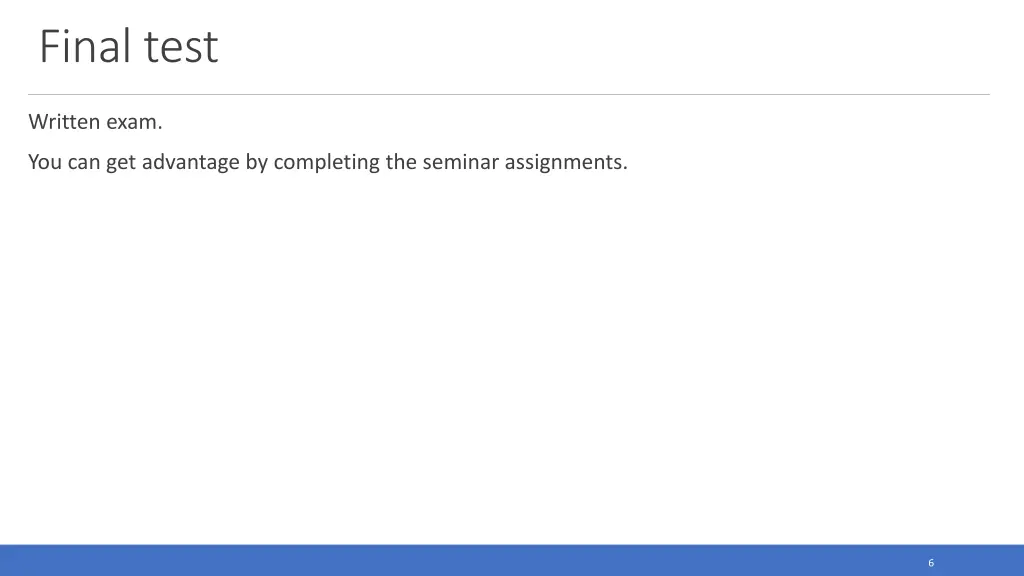 final test