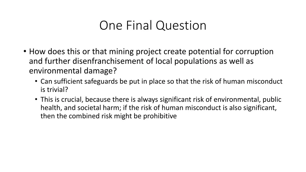 one final question
