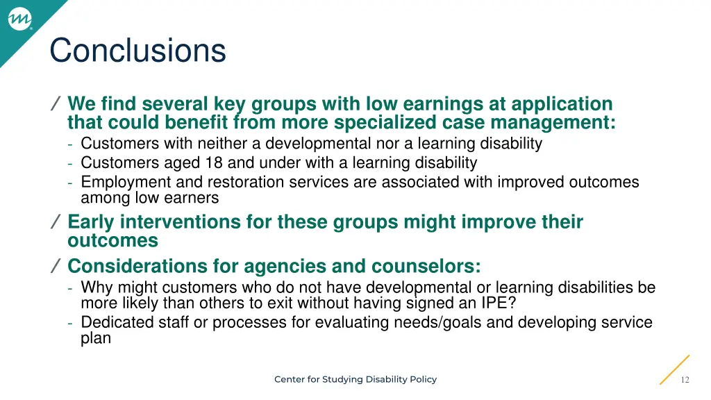 conclusions