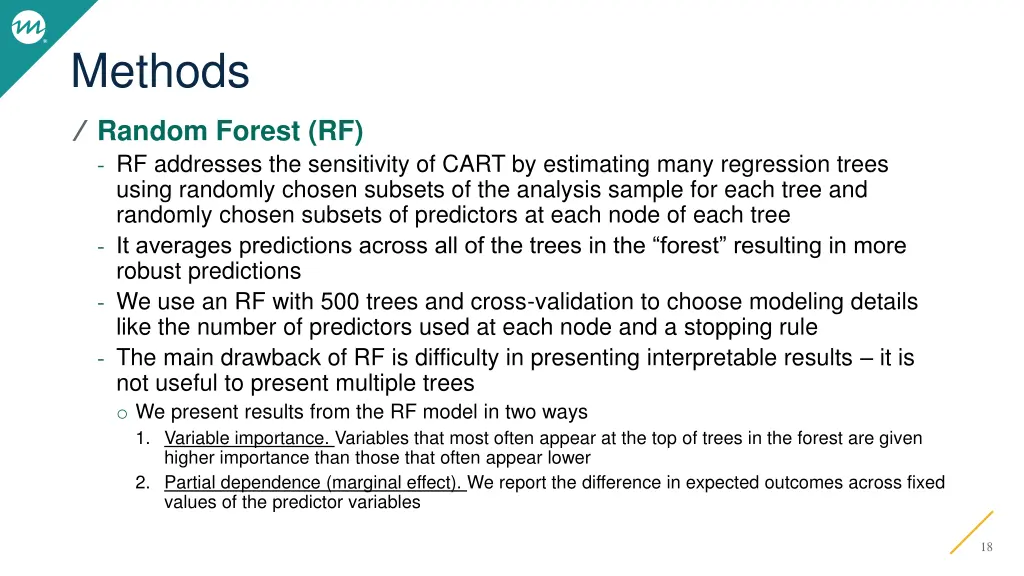 methods random forest rf rf addresses