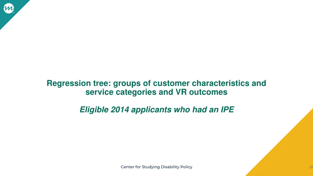 regression tree groups of customer 1