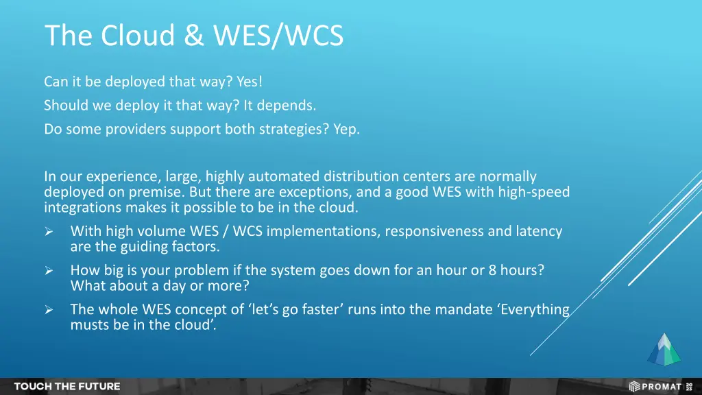 the cloud wes wcs