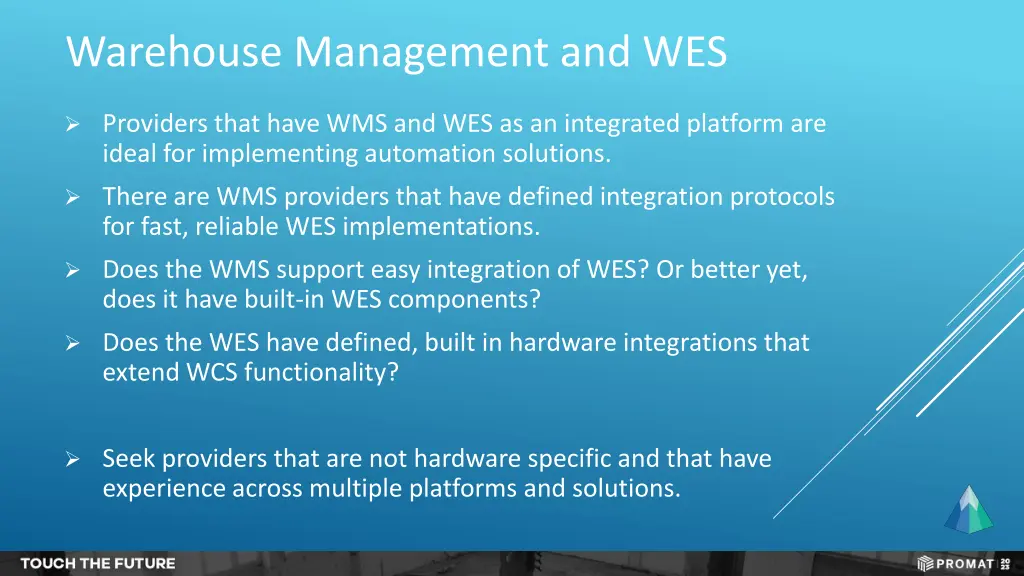 warehouse management and wes