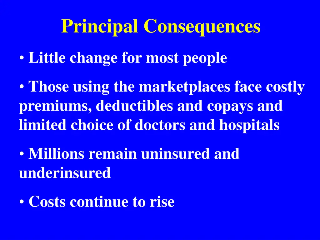 principal consequences