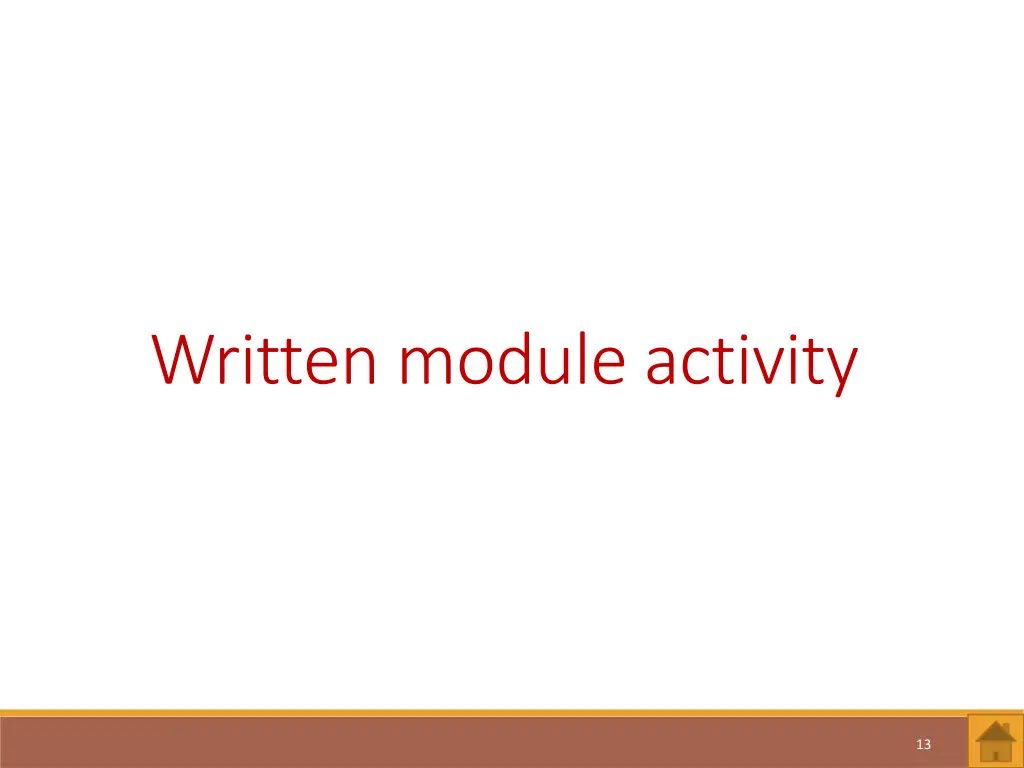 written module activity
