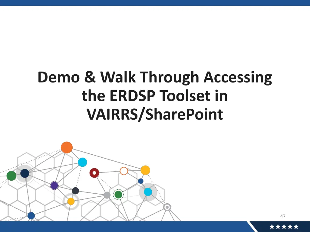 demo walk through accessing the erdsp toolset
