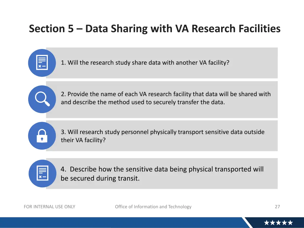 section 5 data sharing with va research facilities