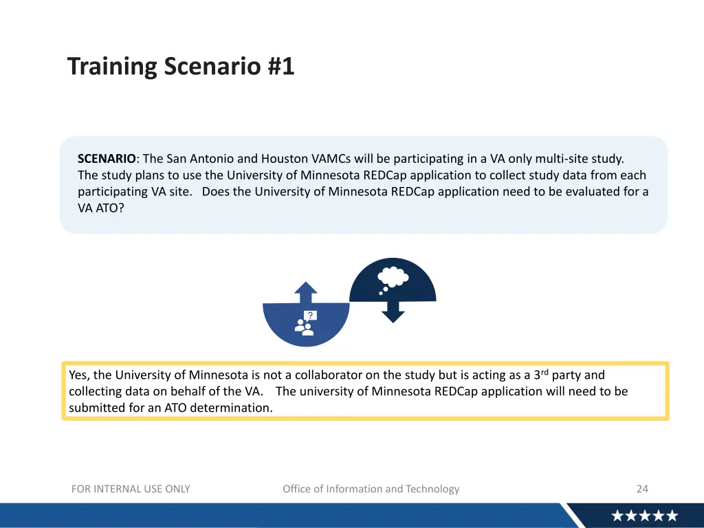 training scenario 1 2