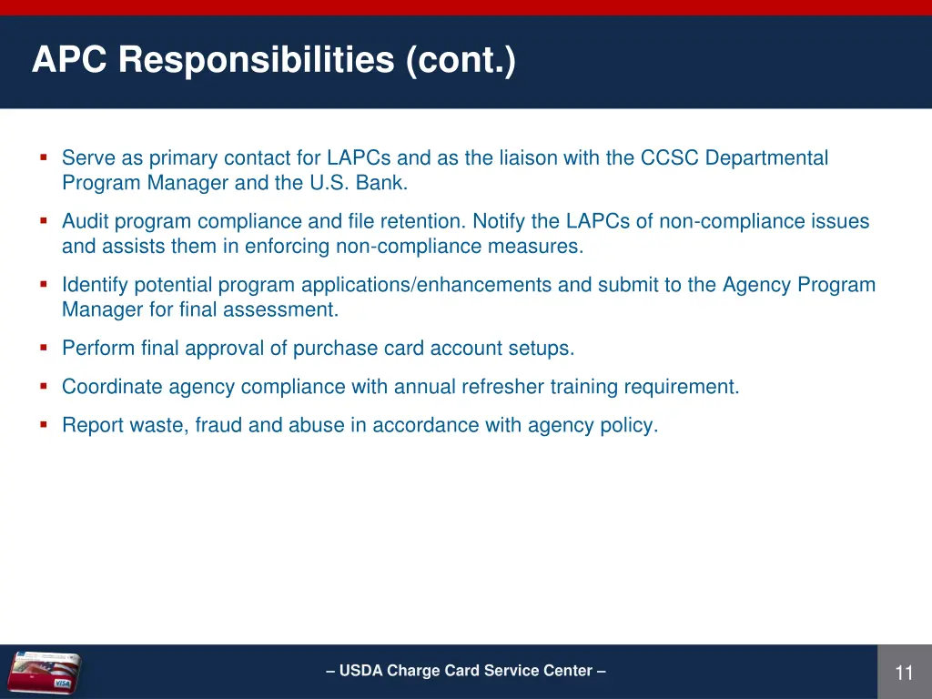 apc responsibilities cont