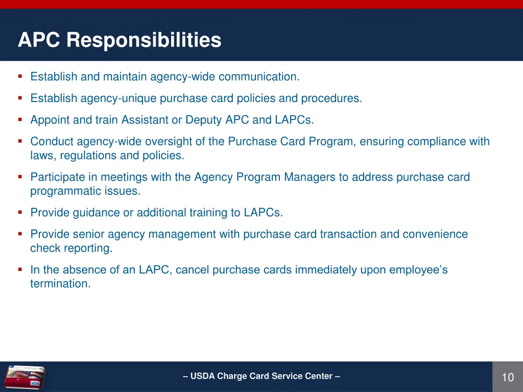 apc responsibilities