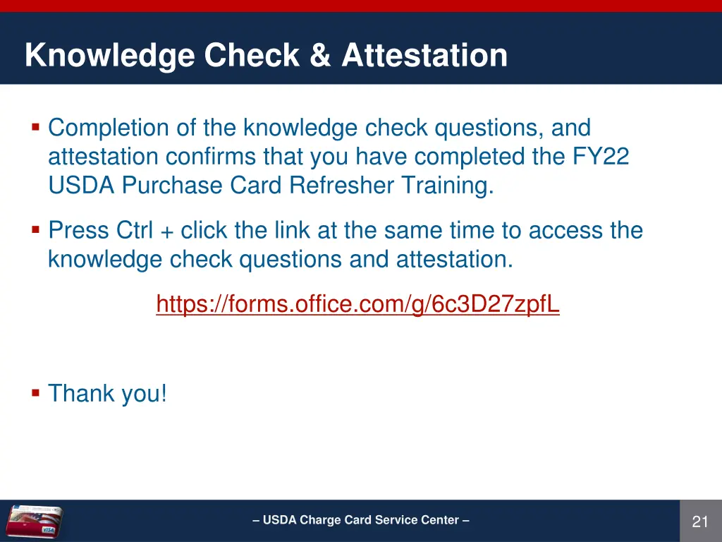 knowledge check attestation