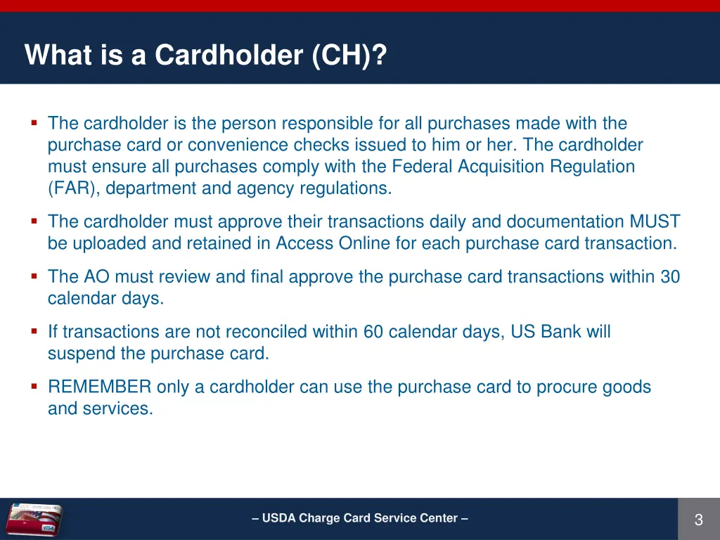 what is a cardholder ch