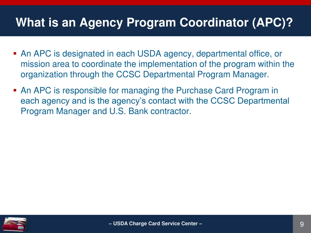 what is an agency program coordinator apc
