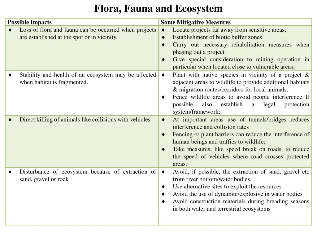 flora fauna and ecosystem