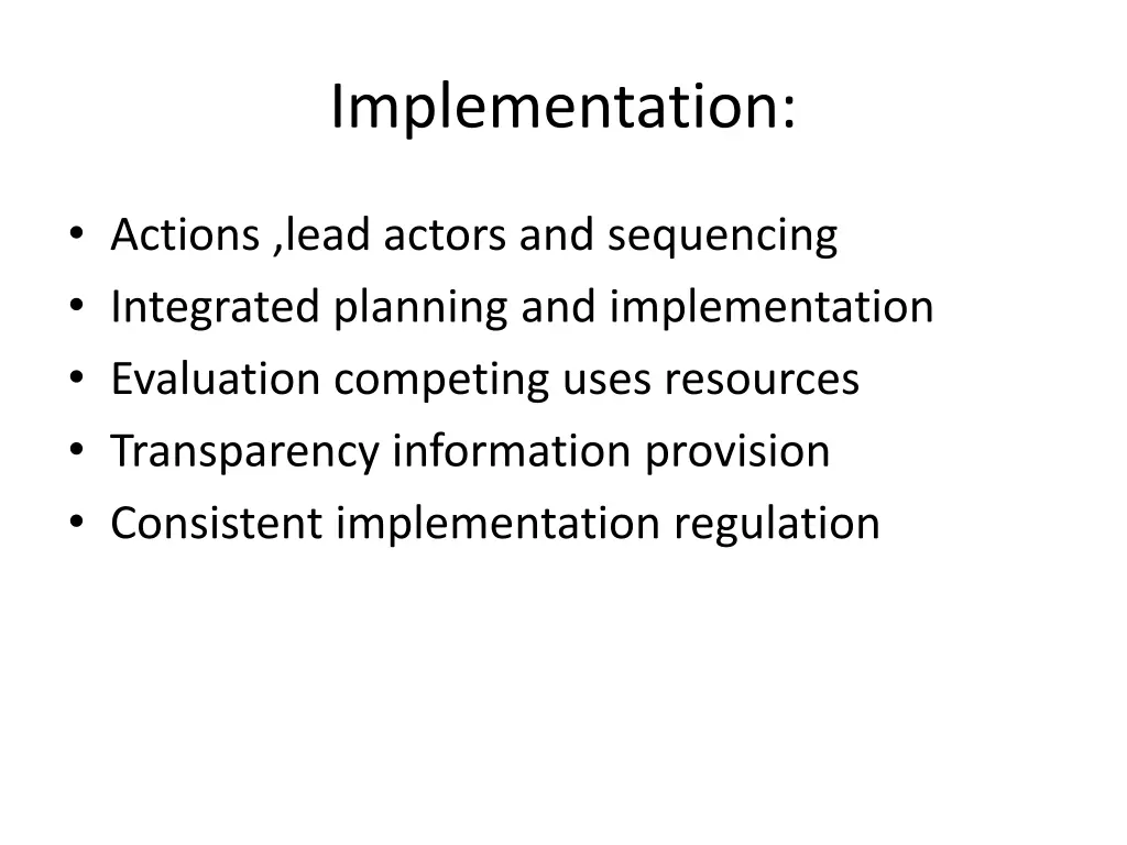 implementation