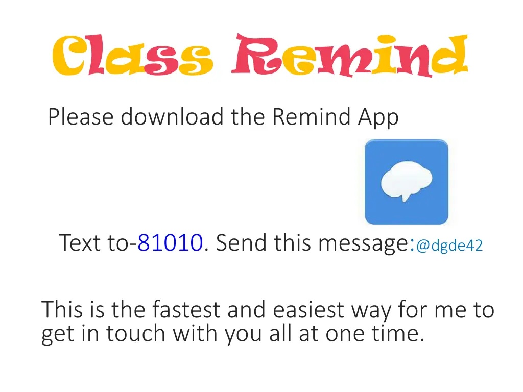 class remind