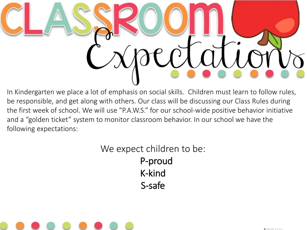 in kindergarten we place a lot of emphasis