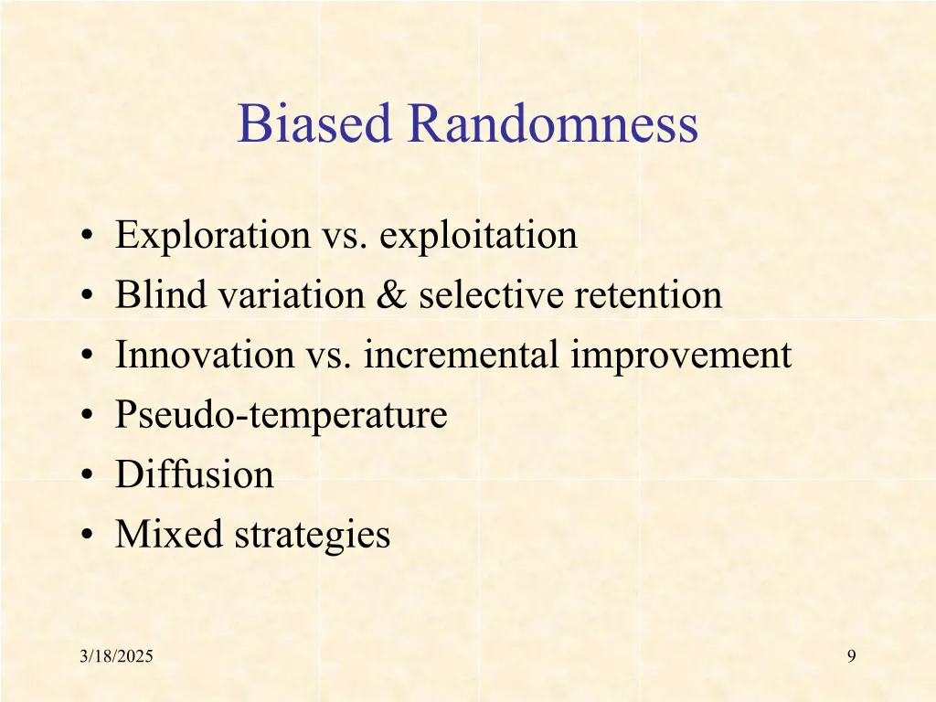 biased randomness