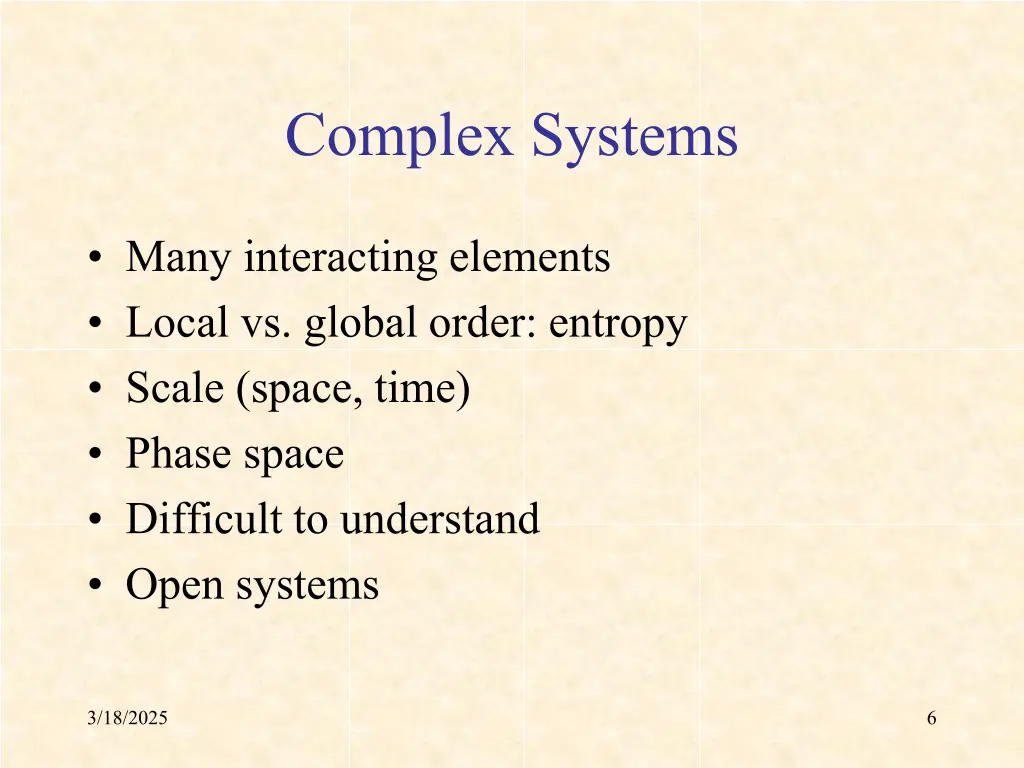 complex systems