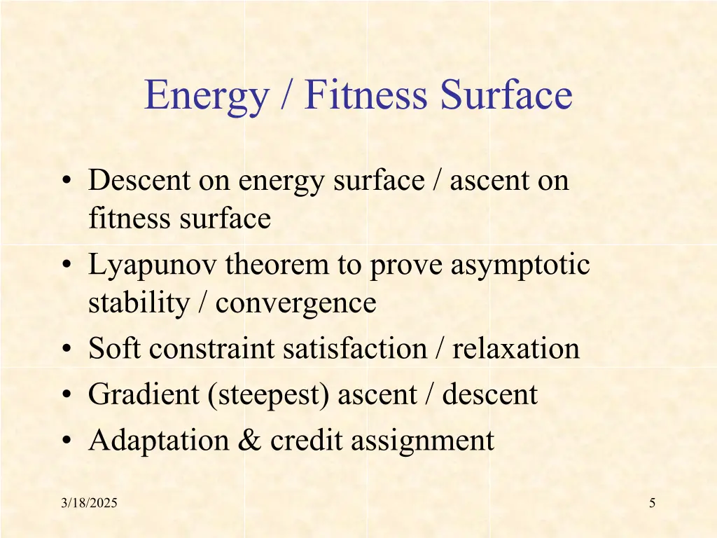 energy fitness surface