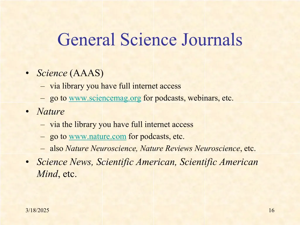 general science journals