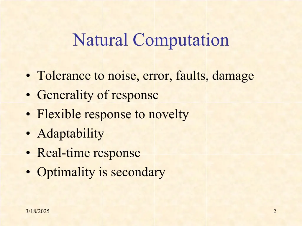 natural computation