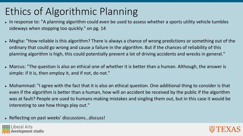 ethics of algorithmic planning