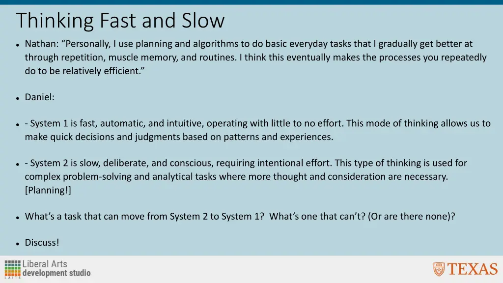 thinking fast and slow