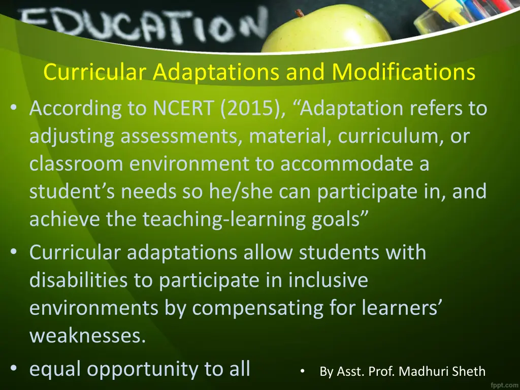 curricular adaptations and modifications
