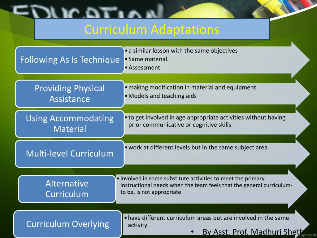 curriculum adaptations