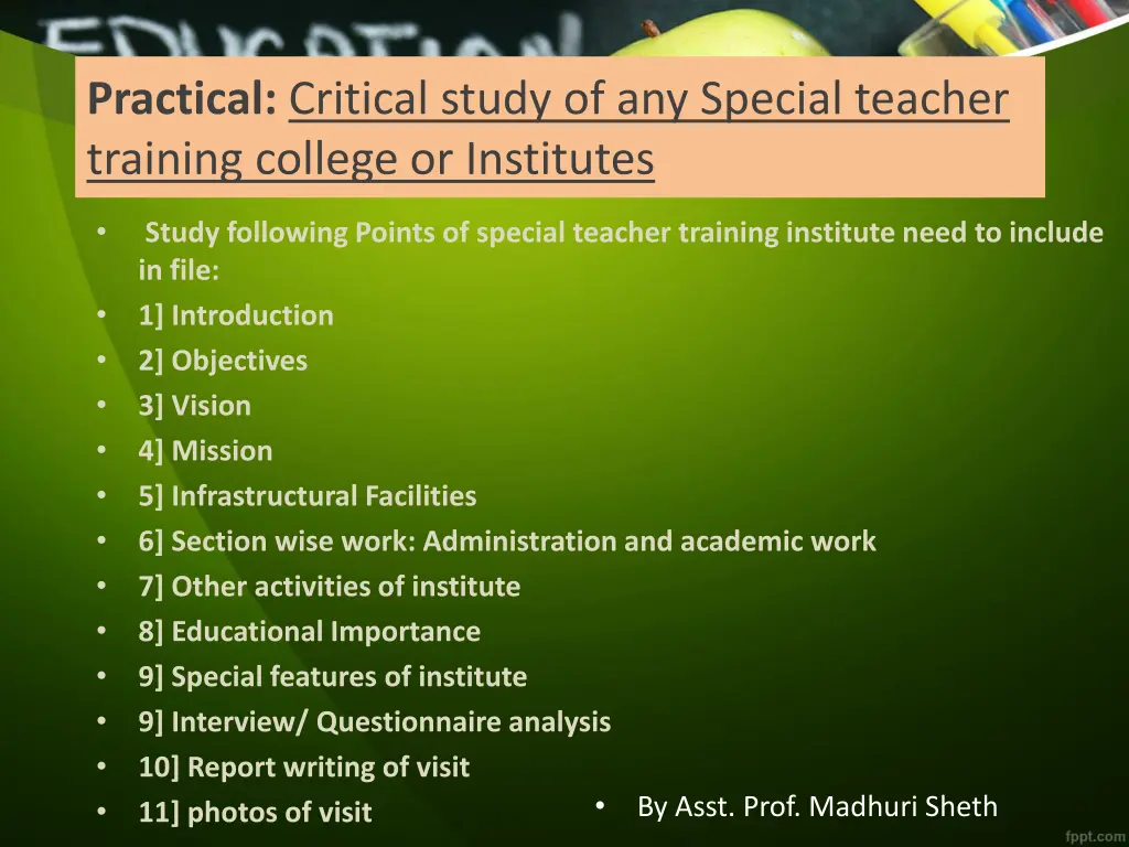 practical critical study of any special teacher