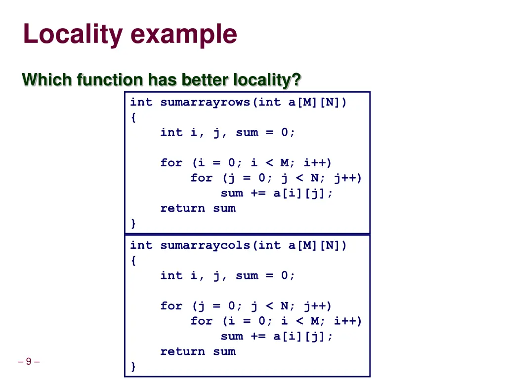 locality example