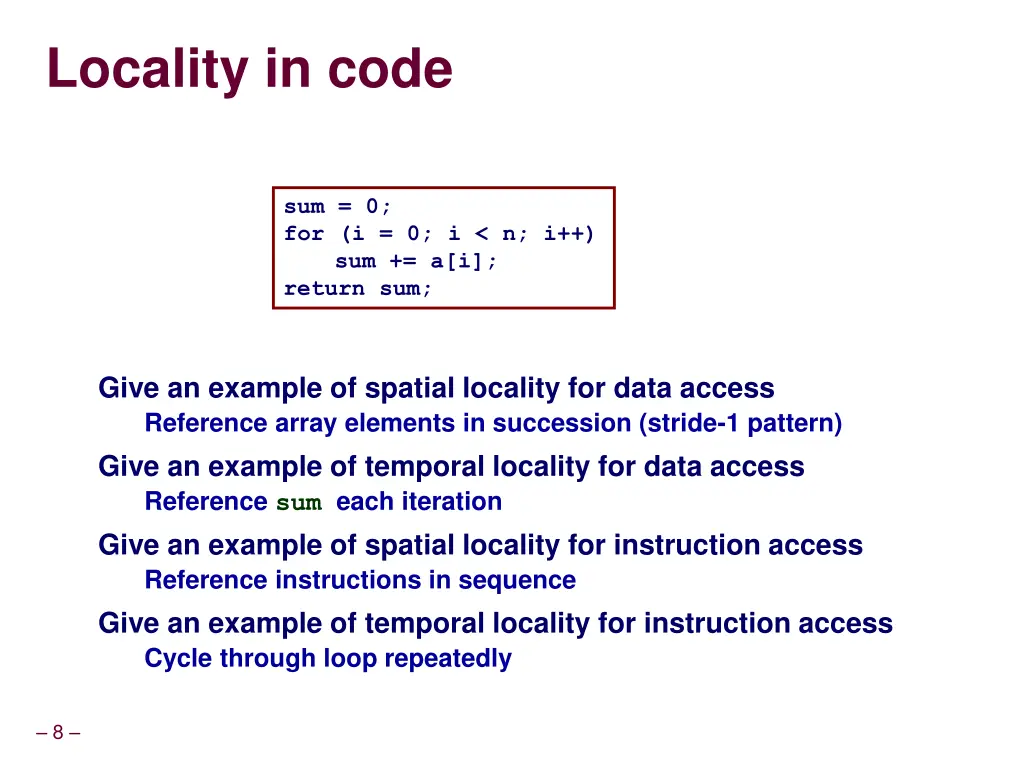 locality in code