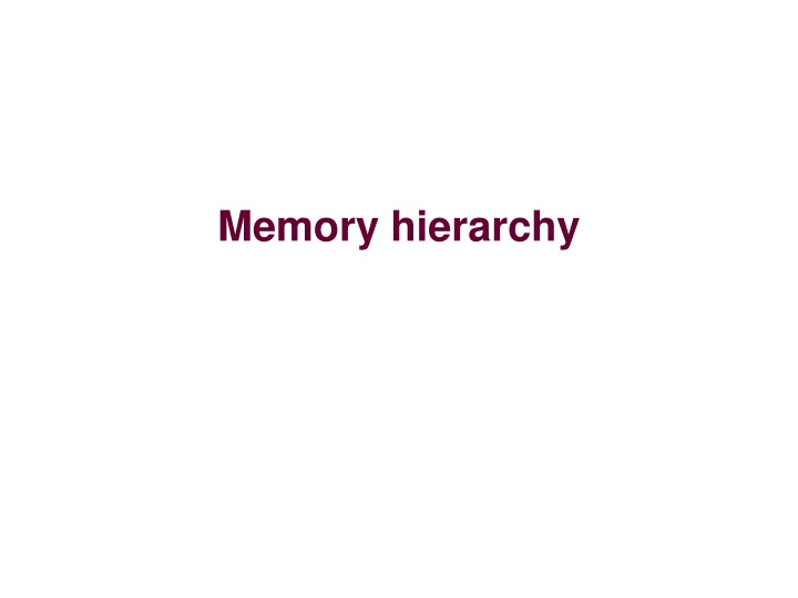 memory hierarchy