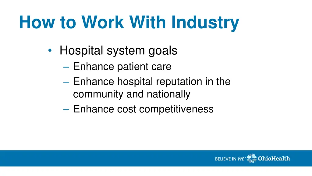 how to work with industry 6