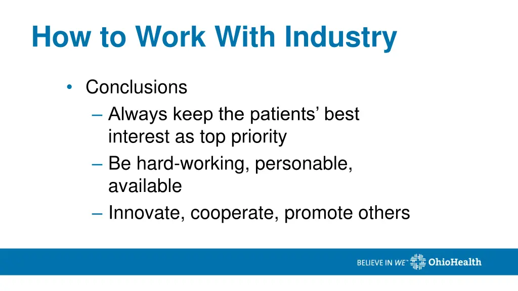 how to work with industry 7