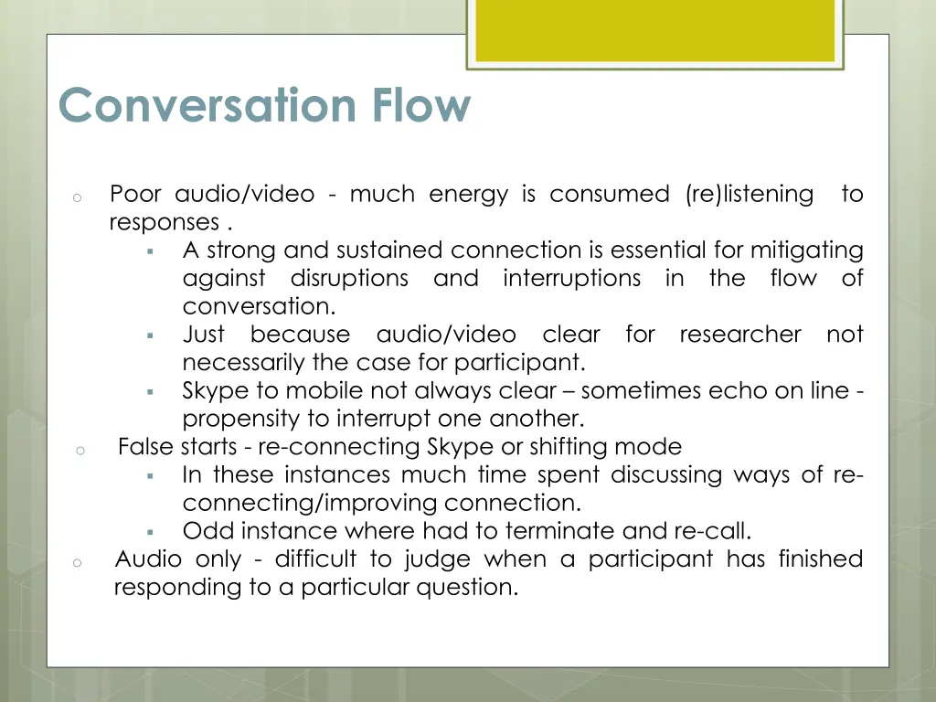 conversation flow