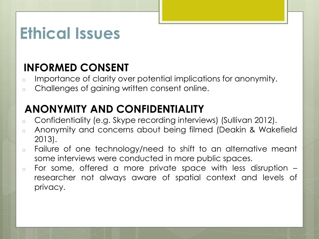 ethical issues