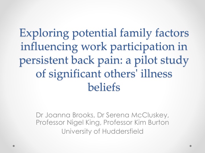 exploring potential family factors influencing