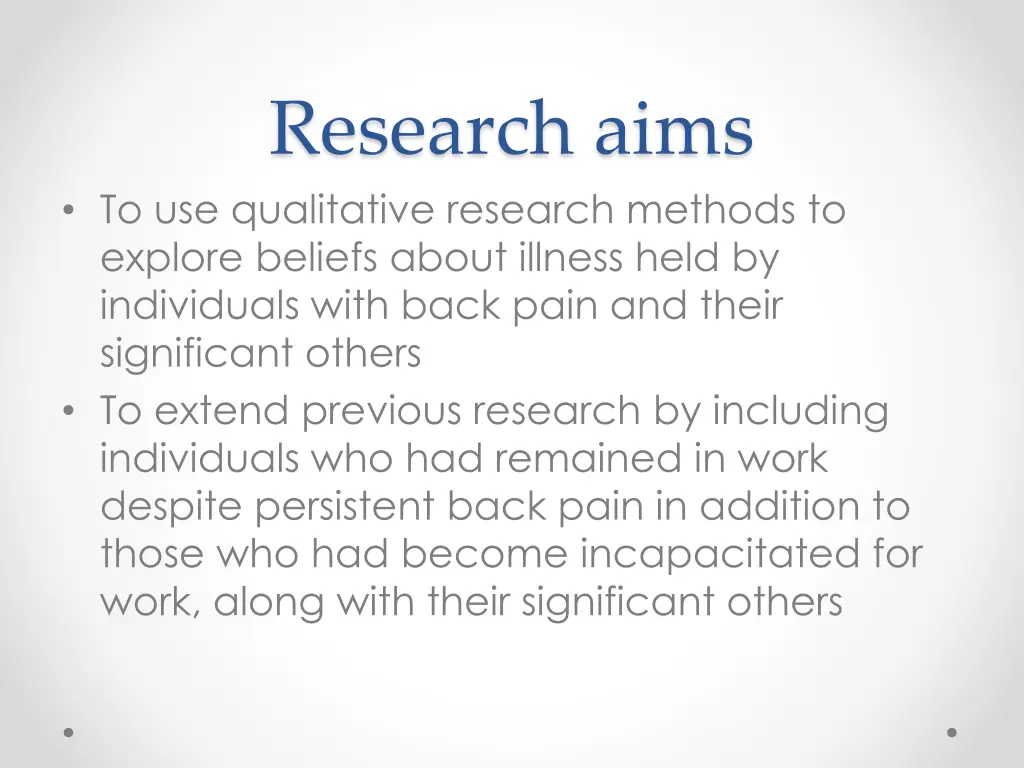 research aims to use qualitative research methods