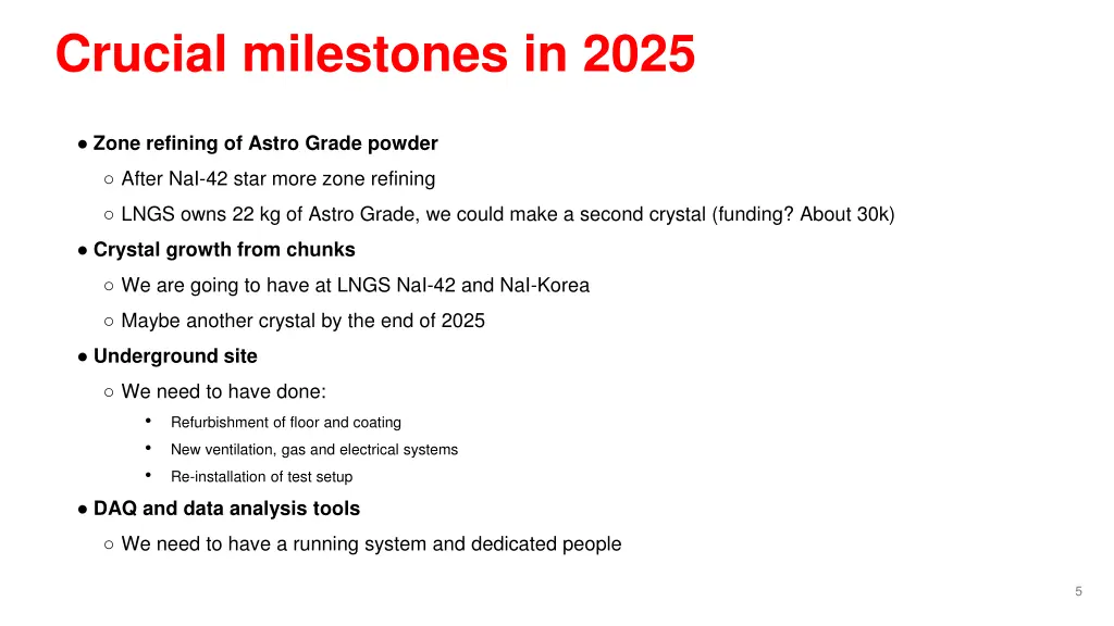 crucial milestones in 2025