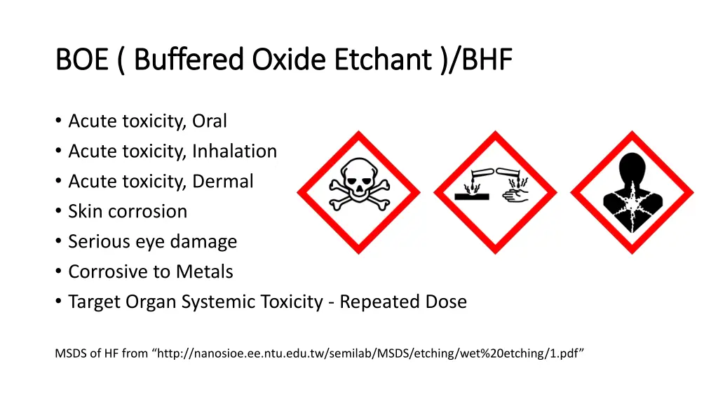 boe buffered oxide etchant bhf boe buffered oxide