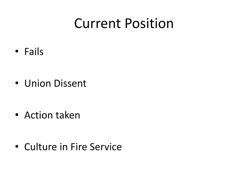 current position