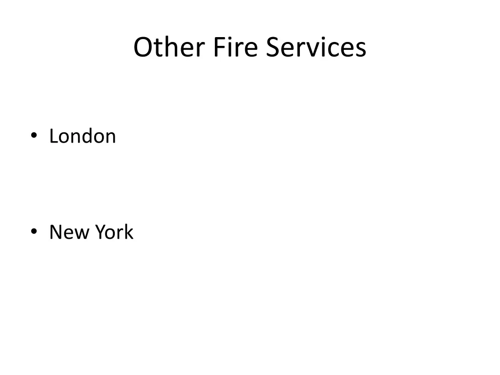 other fire services