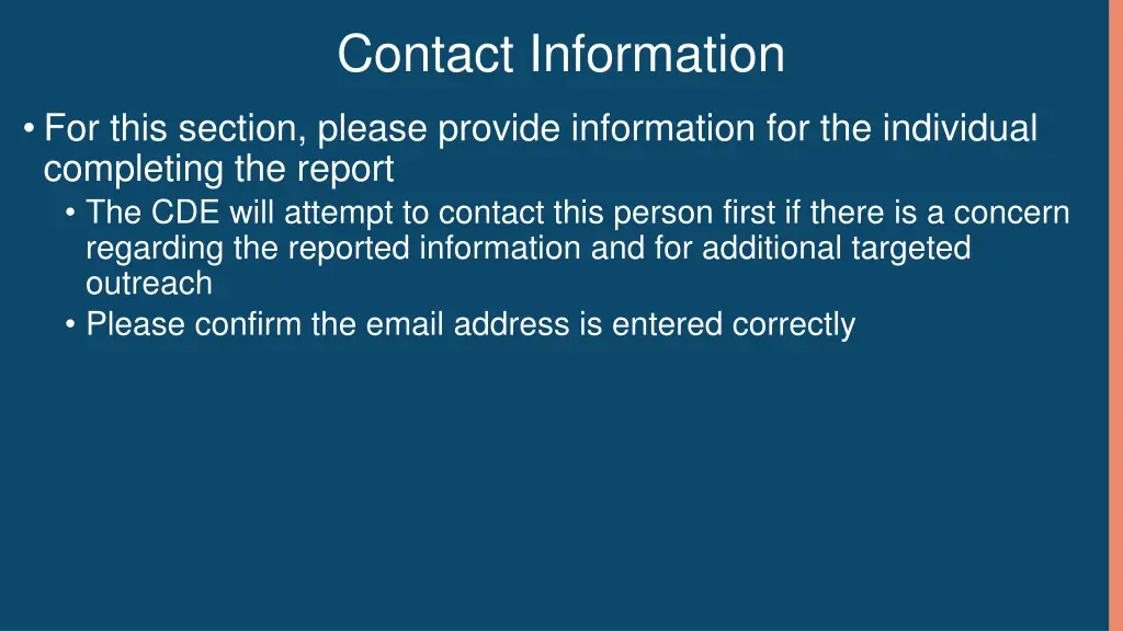 contact information