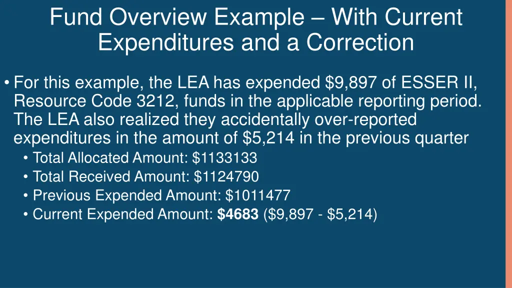 fund overview example with current expenditures 1