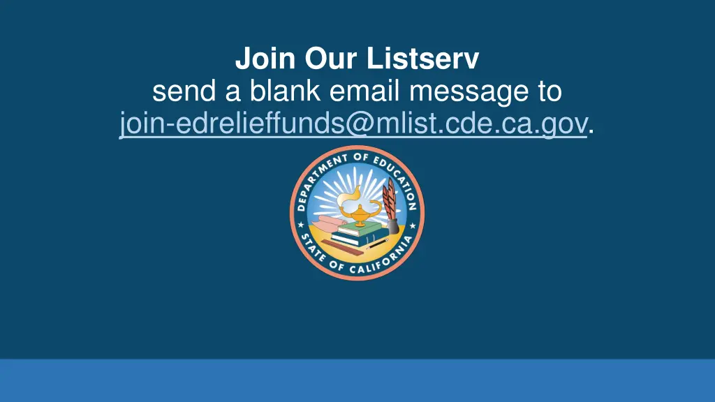 join our listserv send a blank email message