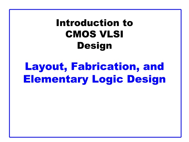 introduction to cmos vlsi design